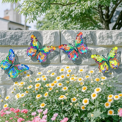 🦋A complete set! 4Pcs Butterfly Metal Wall Decor-923