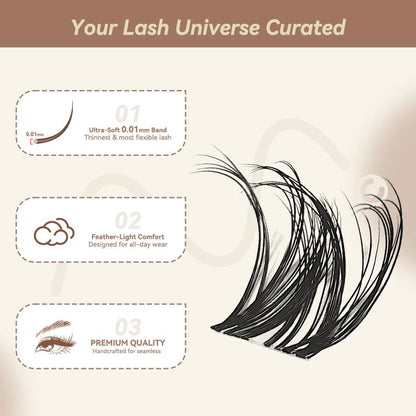 ❤️Spider Lashes Breeze ✨ DD Curl Kylie&Kim Lashes Vibe but Better Long-Lasting Waterproof & Super Soft&Thin Band-ABB8