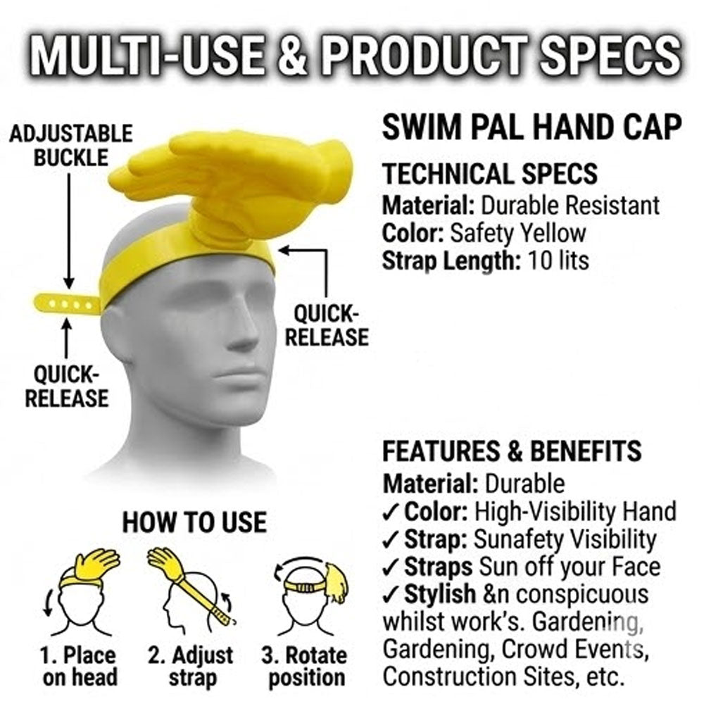 🔥BUY 1 GET 1 Free👑Funny Adjustable One-Piece Hand Palm Sun Hat, Creative & Easy to Install-TJY