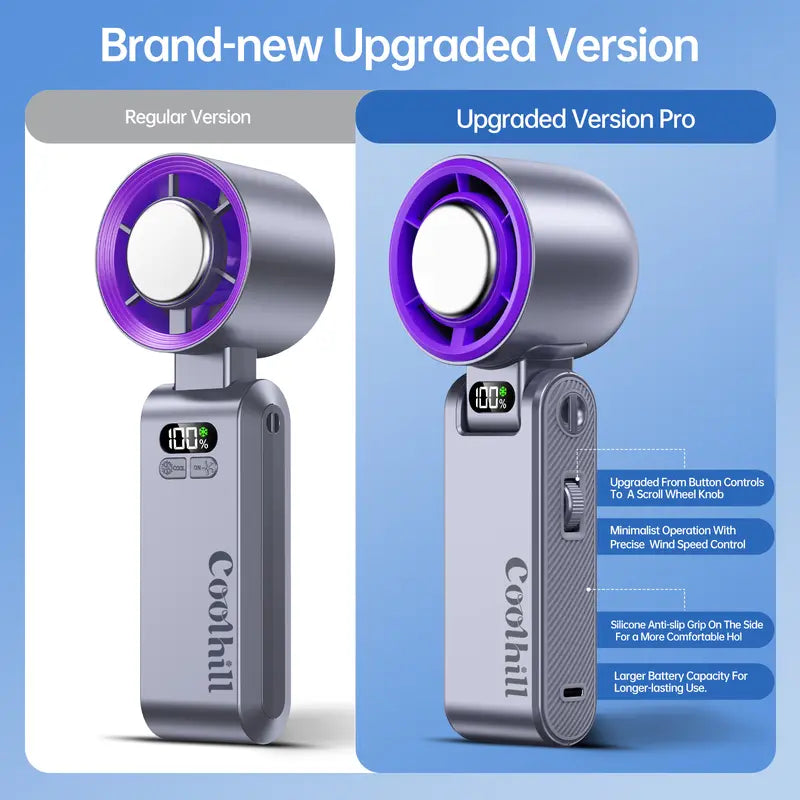 ❄️ The Ultimate Ice-Cooling Handheld Fan: 2026 Tech Revolution Instant Cooling | 24H Battery Life | Flash Charging-GD