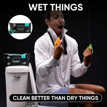 👑Hot Sale 49% OFF🏆Flushable Wet Wipes Pack 48 Sheets Large Unscented Adult Wipes with Vitamin E & Aloe Vera Safe for Septic Systems & Sewer Lines Biodegradable Cleansing Wipes-TJY