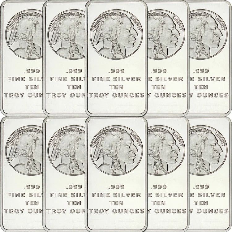 🔥Last Day Flash Sale!!️Buffalo Silver Bar | Silvertowne Mint 999 Silver Bar-GD