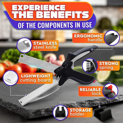 🔥49% Off🔥2 in 1 Kitchen Scissors for Food – Stainless Steel Blade & Plastic-H1