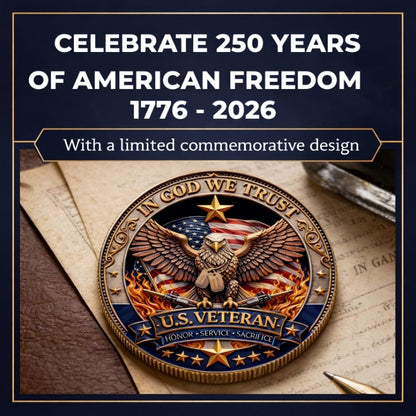 🔥Last Day 60% OFF 🔥 Honor America’s Heroes – 250 Years of Freedom Veteran Tribute Coin-ABB8