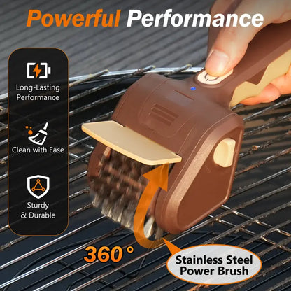 🔥Last Day 60% OFF🌟Electric BBQ Grill Brush✨Cordless Rechargeable⚡Premium Stainless Steel Bristles👑Barbecue Utensils Removes Rust & Grill Grease-TJY