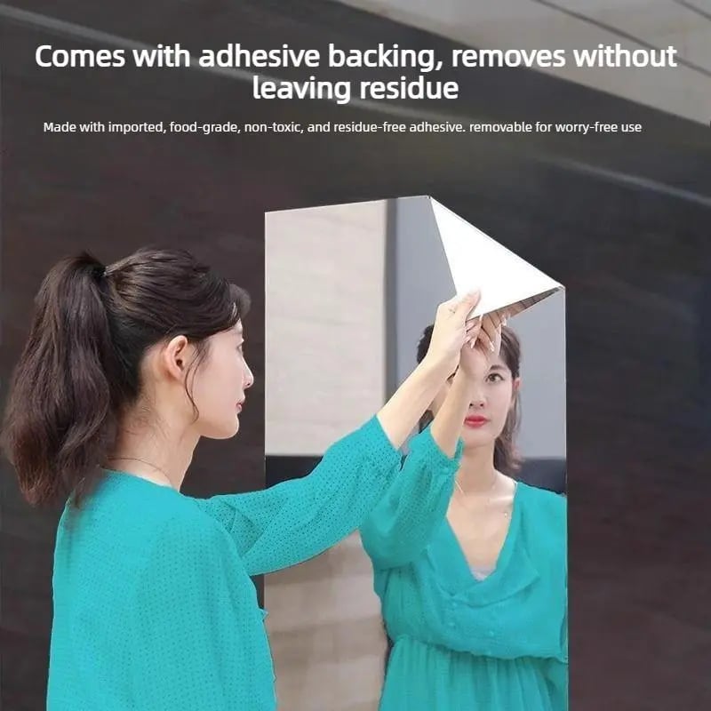 Self-Adhesive Mirror Sticker With Backing Tape, 20 × 40 inch-GD