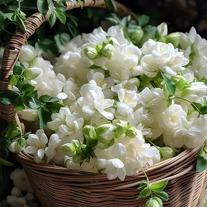 50 Non-GMO Climbing Silver Jasmine Seeds - Aromatic Evergreen, Ideal Decor Choice for Garden & Balcony Fragrant-GD