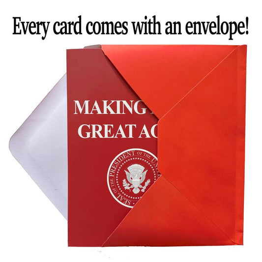 👑Trump Valentines Card - Funny Card for Republicans with Red Roses and Wine Bottle Design-ZZQ