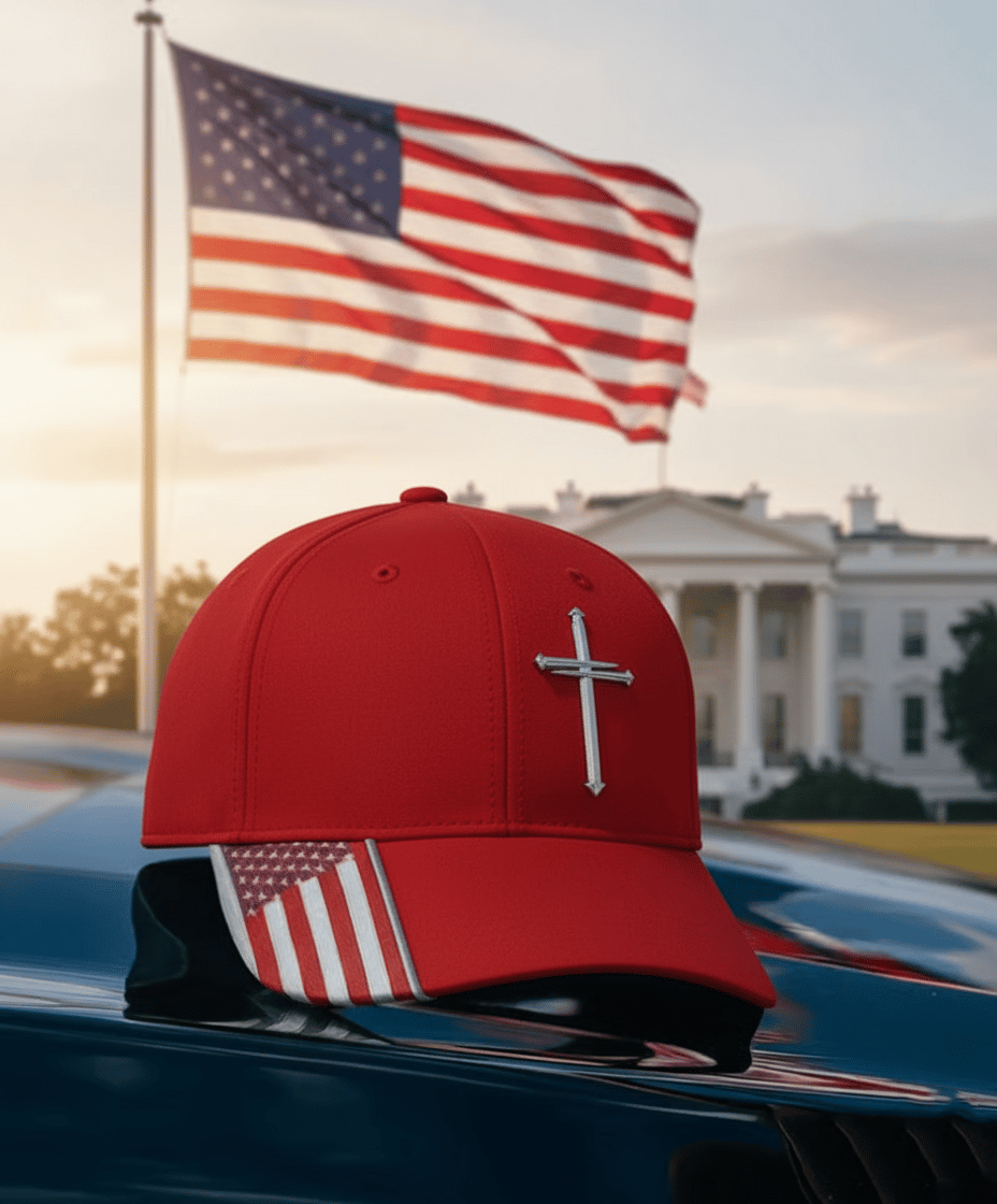 ✝️Jesus 3-Nail Cross & Crown of Thorns Christian Embroidered Adjustable Hat-ABB8