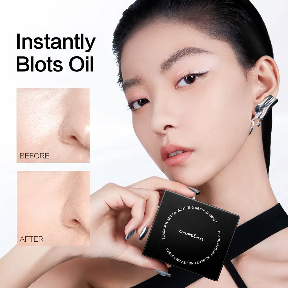 👑Hot Sale 49% OFF🏆Magnet Oil Blotting Setting Sheet With Powder More Control Oil Keep Fresh 2 IN 1 Blotting Sheet-TJY