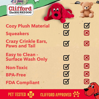 🔥Large Dog Toy🔥Plush Squeaky Toy for Large Breeds, Crinkle Stuffed Animal for Puppies, Cute Indoor Chew for Medium & Small Dogs-TJY