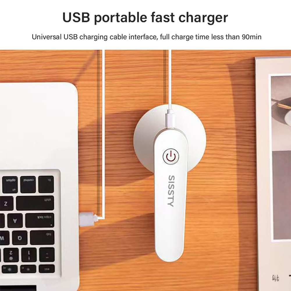 ⚡Rechargeable Fabric Shaver with 2 Replaceable Stainless Steel 🔥6-Leaf Blades🏆(1 Free Extra Included) | Lint Remover with 3-Speed Settings - Efficient Sweater and Lint Shaver for Clothes, Removing Fuzz, Lint Balls, Pills, and Hairballs-TJY