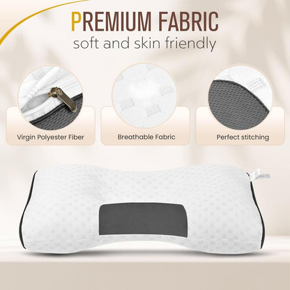 👑Neck Massage Couple Pillows🌟Adjustable ergonomic orthotic support🏆high-quality soft pillow core, detachable knitted pillowcase, relieves neck pain , aids sleep.Ergonomic Height for Optimal Cervical Support-TJY