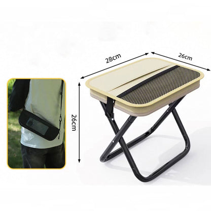 🔥Portable Outdoor Folding Chair with Shoulder, Strap Ultra Light 1.5 lbs, Max Load 400lb, Two Side Pockets Velcro Storage for Camping Hiking Fishing BBQ Parties⛱️-TJY