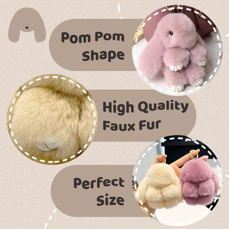 🐰Easter Early Bird Special 40% OFF🌸Handcrafted Soft Bunny Charm: Adorable Plush Rabbit Toy Keychain-923