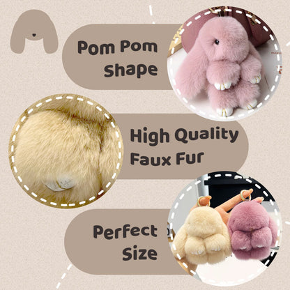 🐰Easter Early Bird Special 40% OFF🌸Handcrafted Soft Bunny Charm: Adorable Plush Rabbit Toy Keychain-923