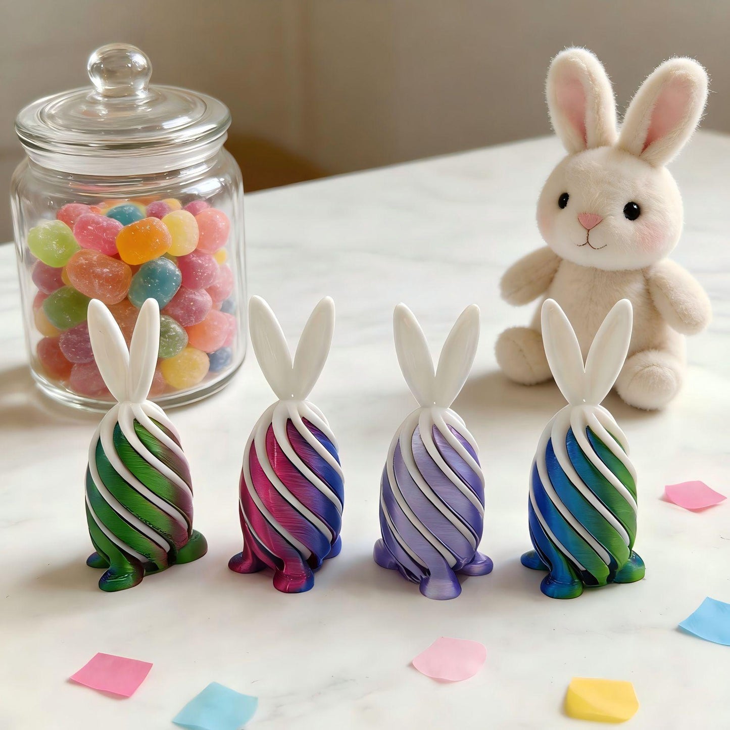 🐰🐣Easter Exclusive Blind Box-Spiral Unzip Rabbit Egg Toy✨ Dispatched in Random Colors-ABB8