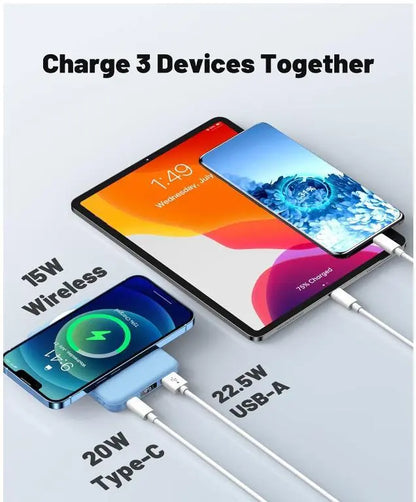 🏆Flash Sale⚡ Newly Upgraded! 🏆10000mAh Magnetic Power Bank Foldable Stand LED Display-W18