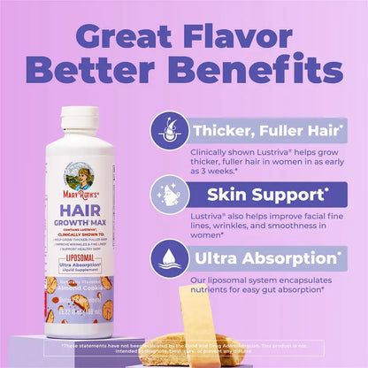 🔥Save Up To 56% Today🔥MaryRuth's Hair Growth Max Liposomal - Lustriva - Thicker Hair - Improve Wrinkles & Fine Lines-TJY