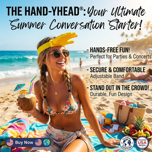🔥BUY 1 GET 1 Free👑Funny Adjustable One-Piece Hand Palm Sun Hat, Creative & Easy to Install-TJY