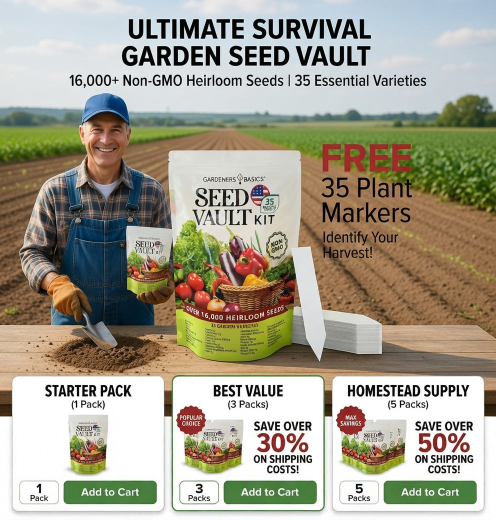 ✨2026 Spring special offer 70% off-Ultimate Survival Seed Vault (15000 Seeds) | 35 Variety Pack🌿|3-5 Year Shelf Life-GD