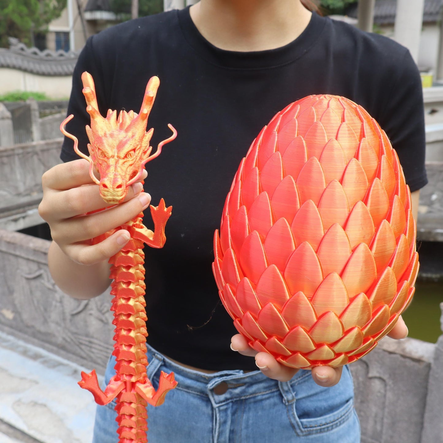 🏆Articulated 3D Dragon Toys with 3D Dragon Eggs🐉-Mythical Pieces Dragon🔥-ABB8