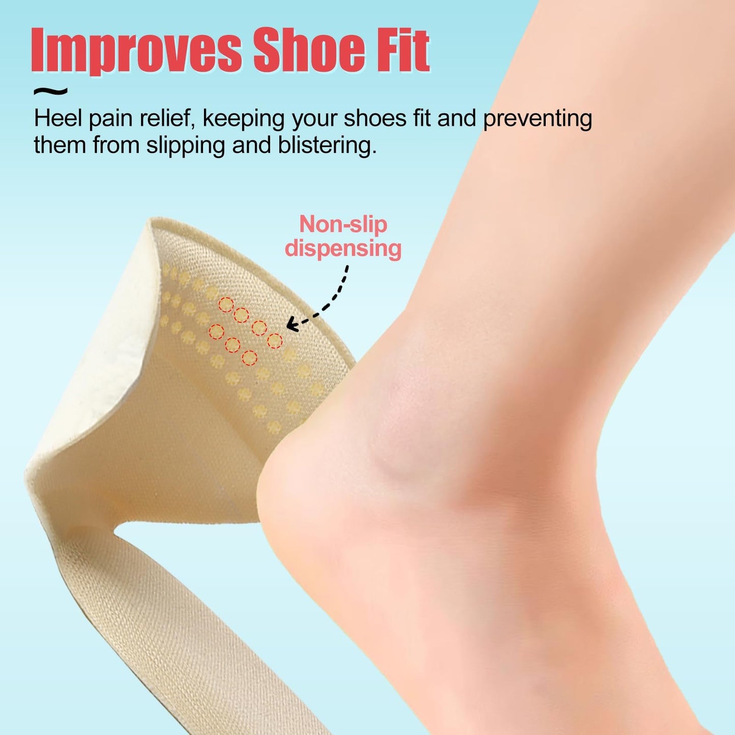 Anti-slip Heel Liners Soft Cushion Heel Protector Pads for Women Men Shoes - A926