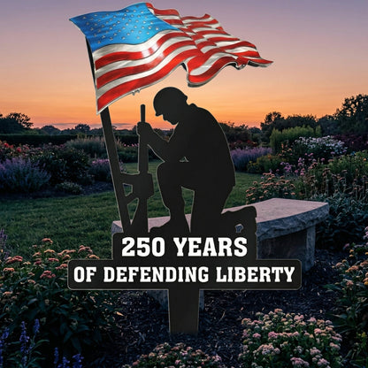 🥇  250 Years of Defending Liberty Metal Garden Stake-923
