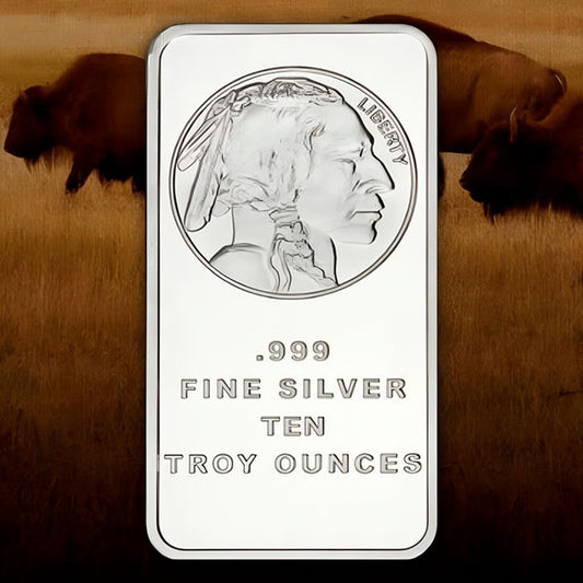 🔥Last Day Flash Sale!!️🪙Morgan Head Buffalo Silver Bar | Highland Mint 999 Silver Bar-XA