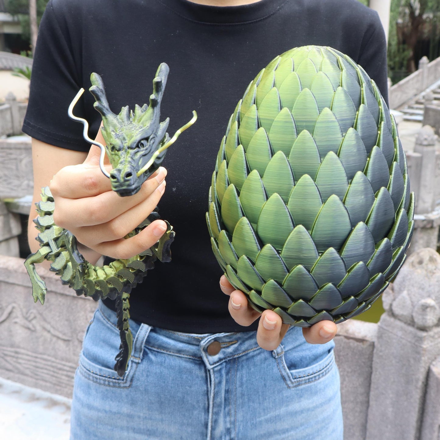 🏆Articulated 3D Dragon Toys with 3D Dragon Eggs🐉-Mythical Pieces Dragon🔥-ABB8