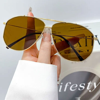 🌟🌈 Vintage Fashionable All-match Tinted Lens Aviator Sunglasses for Everyday Use🔥-TJY