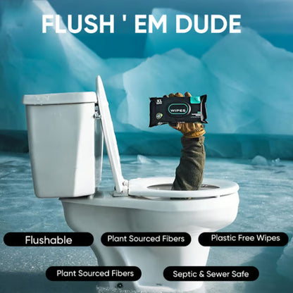 👑Hot Sale 49% OFF🏆Flushable Wet Wipes Pack 48 Sheets Large Unscented Adult Wipes with Vitamin E & Aloe Vera Safe for Septic Systems & Sewer Lines Biodegradable Cleansing Wipes-TJY