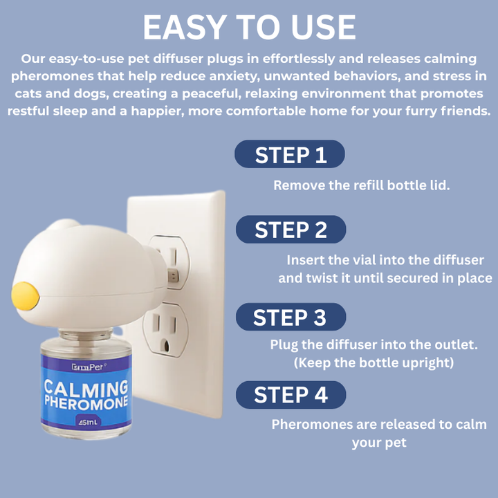 PetDiffuser🐱🐶: Pet Calming Pheromone Diffuser Set,Fragrance-free, pure plant extract-ABB8