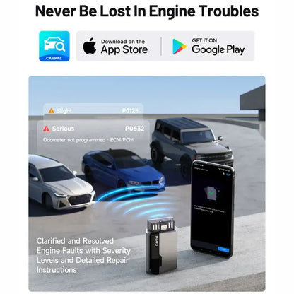 🔥 CarPal OBD2 Scanner🔥Automotive Bluetooth Scanner, All System Diagnostic Tool foriOS & Android, Vehicle Health Check 6 Maintenance Services, Smog Check, Repair Guide,Performance Test-TJY