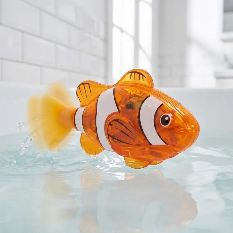🔥🐠Fully automatic electronic pet fish - activated by sensing, emitting LED light while swimming - water interactive robotic fish toy✨-XA