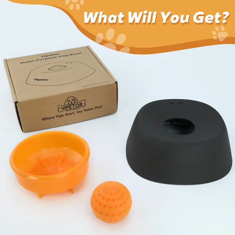 🔥HOT SALE 49% OFF🌟Slow Feeder Dog Bowls for Liquid Treat🔥Built-in Rolling Ball🌟No Spill Bone Broth Dog Licking Bowl⚡Multi-Purpose Puppy Yogurt Feeder Bowl for All Breeds Dietary Supplement/Post-op Nutrition Feeding.valentines gift for pets-TJY