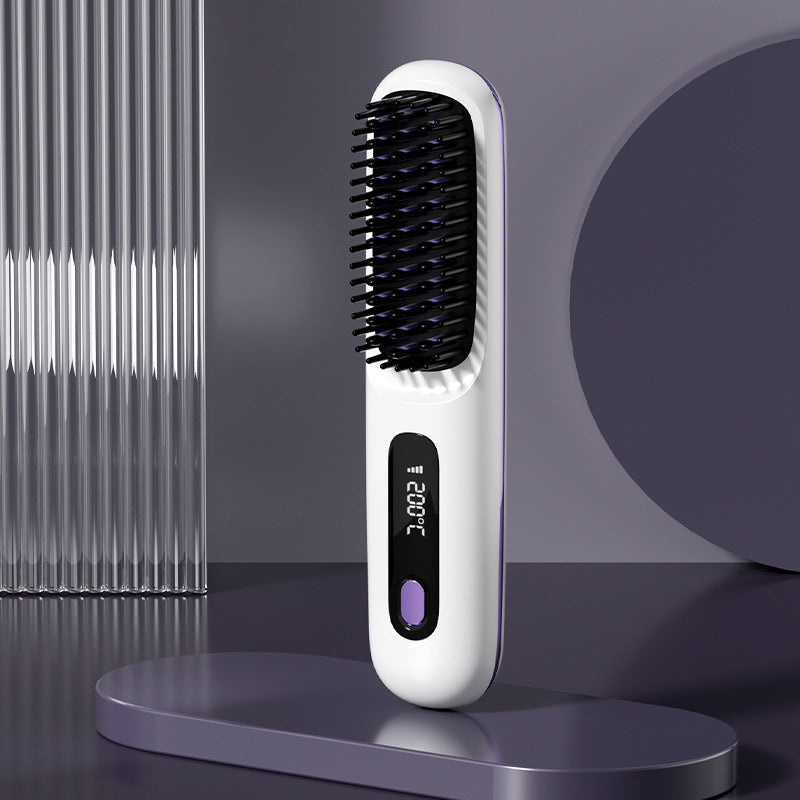 Wireless Ceramic Heating Hair Straightening Comb-H1