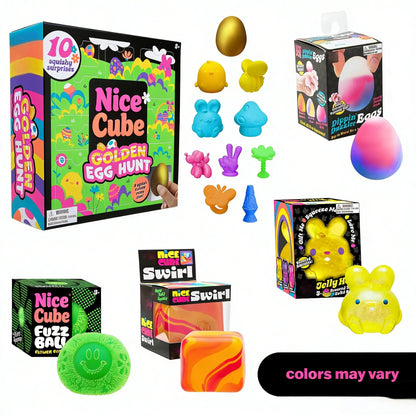 🔥2026 Ultimate 14-Piece Easter Squishy Surprise Bundle – Mystery Sensory Fidget Box with Rare Golden Egg Hunt! - A926