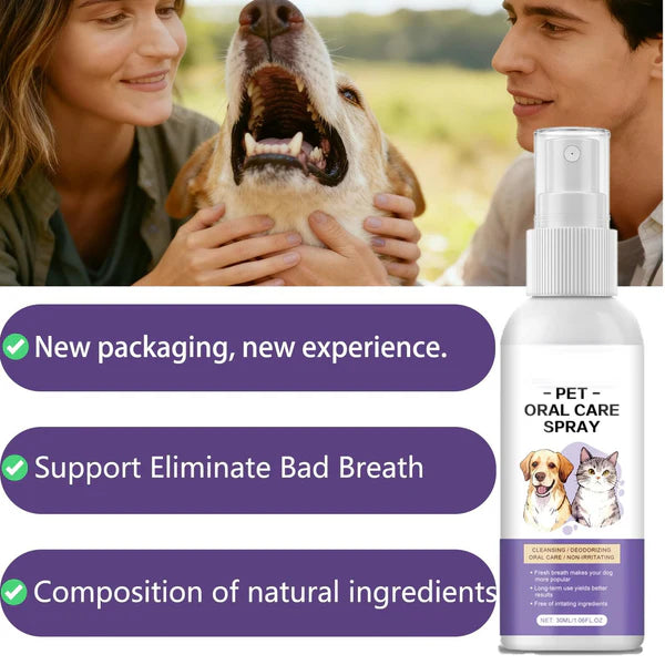 Pet Oral Care Spray – Fresh Breath & Cleaner Teeth, No Brushing Needed-W18