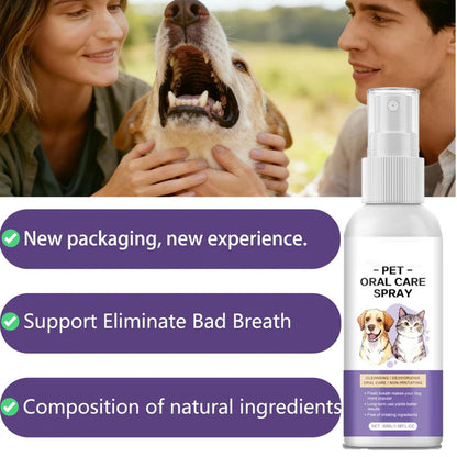 Pet Oral Care Spray – Fresh Breath & Cleaner Teeth, No Brushing Needed-W18
