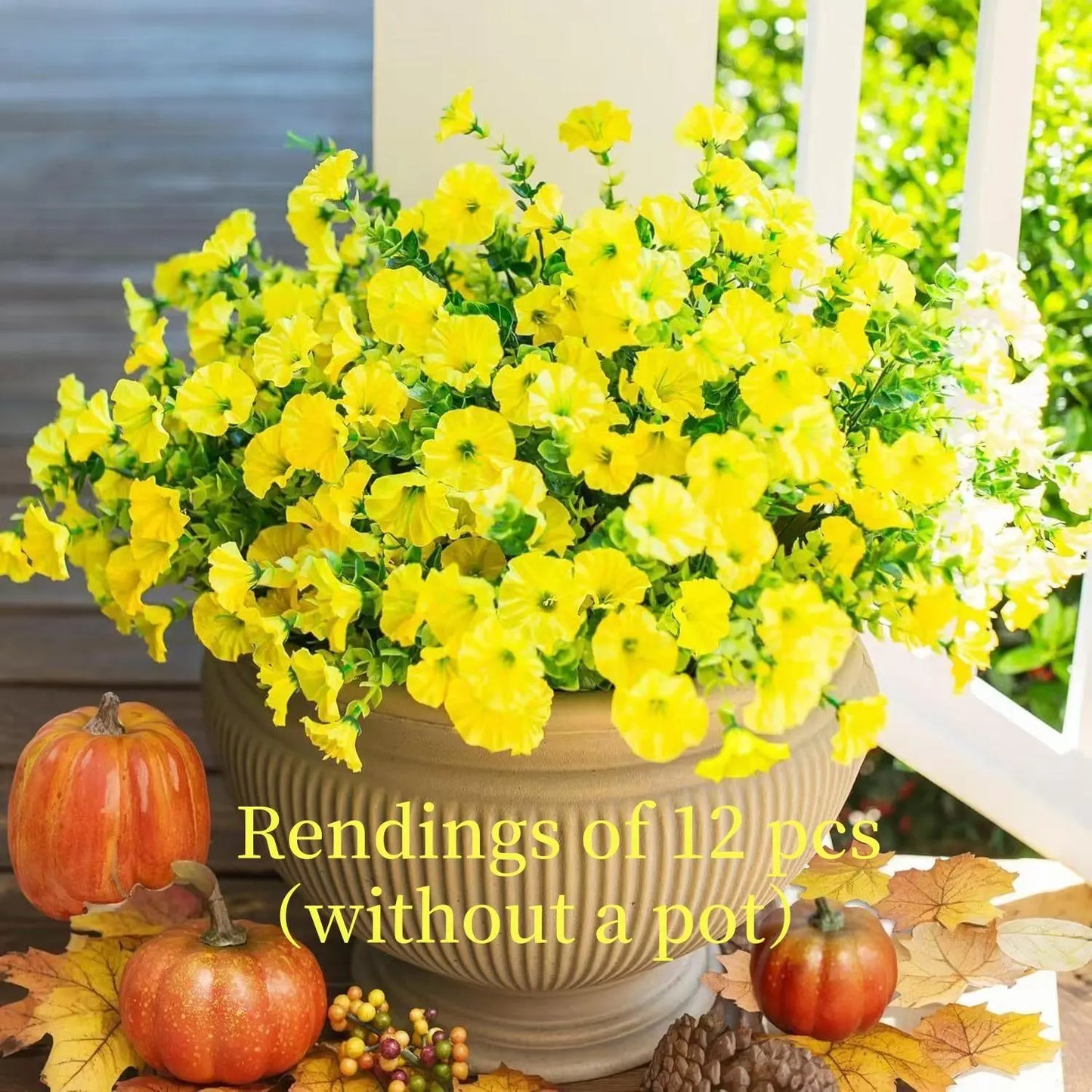🌟🌈 Artificial Potted Plant🌹6pcs Faux Morning Glory Flower with UV Protective Function🔥-TJY