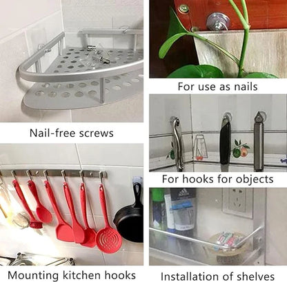 🔥Adhesive Frame Hooks Wall Mount Self-Adhesive Hooks Suitable for Bathroom and Kitchen Decoration-TJY