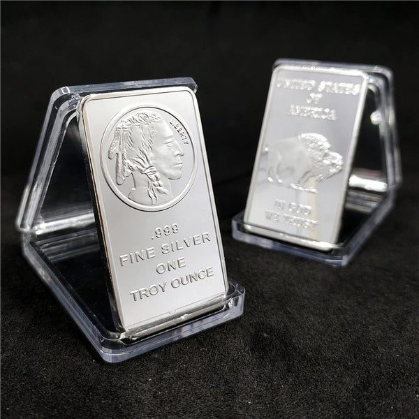 🔥Last Day Promotion 60% OFF🔥Buffalo Silver Bar | Silvertowne Mint 999 Silver Bar-ABB8