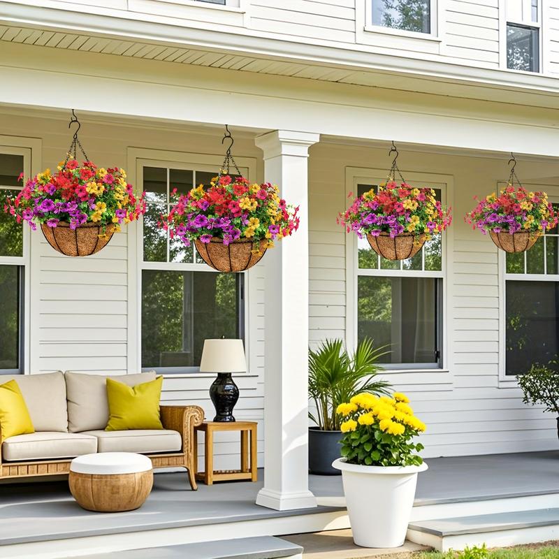 Last Day Promotion! 🔥 Simulated Hanging Flower Basket🌸 No Watering, No Wilting💧—Just a Picture Perfect Home Every Single Day-923