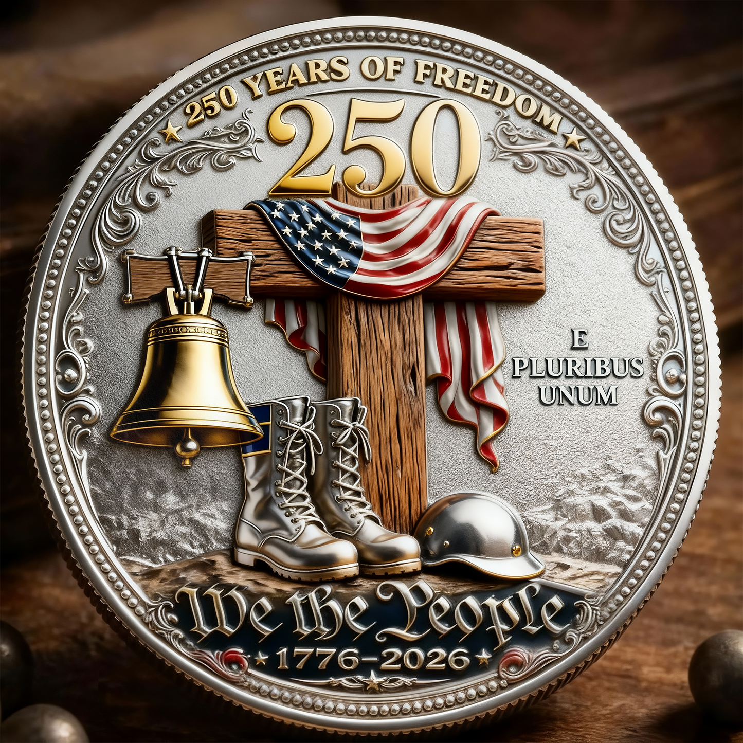 🔥Last Day 60% OFF: 250 Years of Freedom Veteran Tribute Silver Coin (75% Pure) - A926