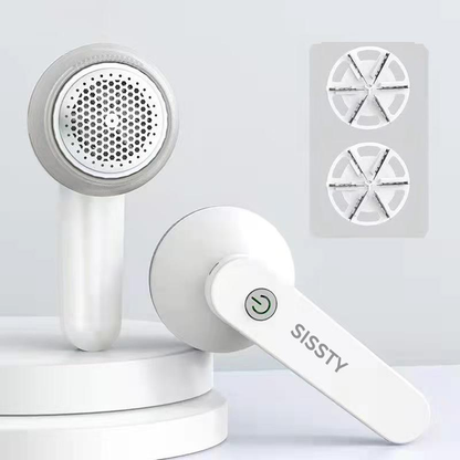 ⚡Rechargeable Fabric Shaver with 2 Replaceable Stainless Steel 🔥6-Leaf Blades🏆(1 Free Extra Included) | Lint Remover with 3-Speed Settings - Efficient Sweater and Lint Shaver for Clothes, Removing Fuzz, Lint Balls, Pills, and Hairballs-TJY