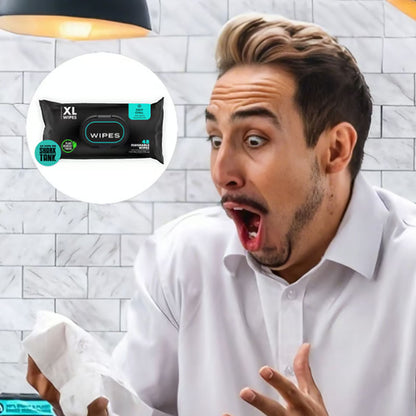 👑Hot Sale 49% OFF🏆Flushable Wet Wipes Pack 48 Sheets Large Unscented Adult Wipes with Vitamin E & Aloe Vera Safe for Septic Systems & Sewer Lines Biodegradable Cleansing Wipes-TJY