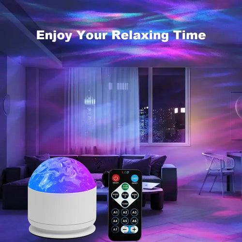 🔥Last Day 60% OFF👑16 Color Star Projector Light with Music Rhythm, Ocean Wave & 3D Water Ripple Effects, Romantic Night Light-TJY