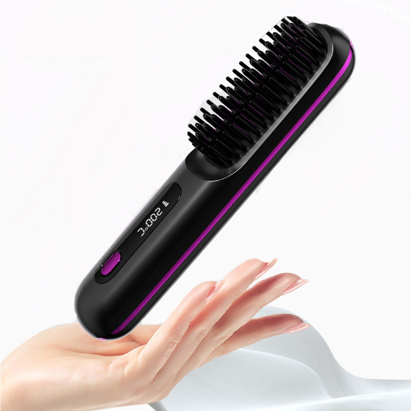 Wireless Ceramic Heating Hair Straightening Comb-H1