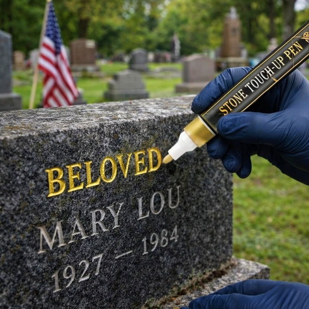 🔥HOT SALE 🐦Golden Tombstone Marker Pen for Restoring Faded Grave Inscriptions-INT
